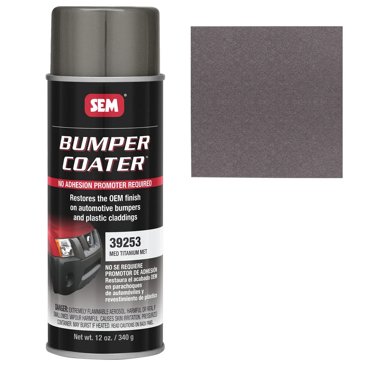 SEM Bumper Coater, Medium Titanium Metallic, Aerosol