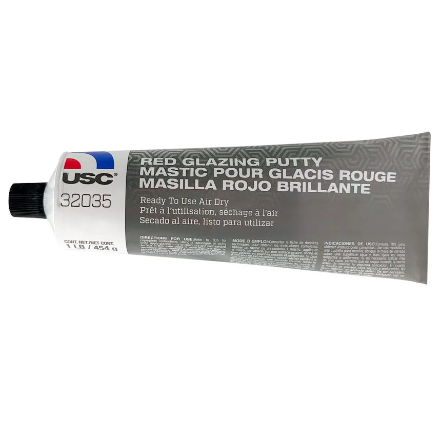 Mastic de finition rouge U.S. Chemical (glazing putty), 454 g