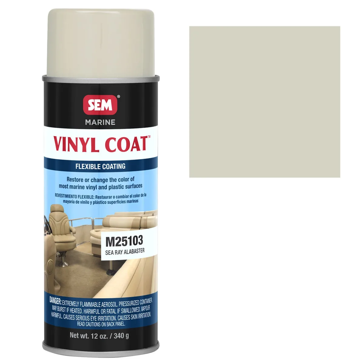 SEM Marine Vinyl Coat, Sea Ray Alabaster, 473 ml