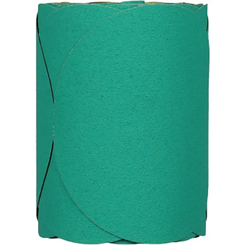 3M Green Corps PSA Abrasive Discs, 6 in., No Hole, 80 Grit