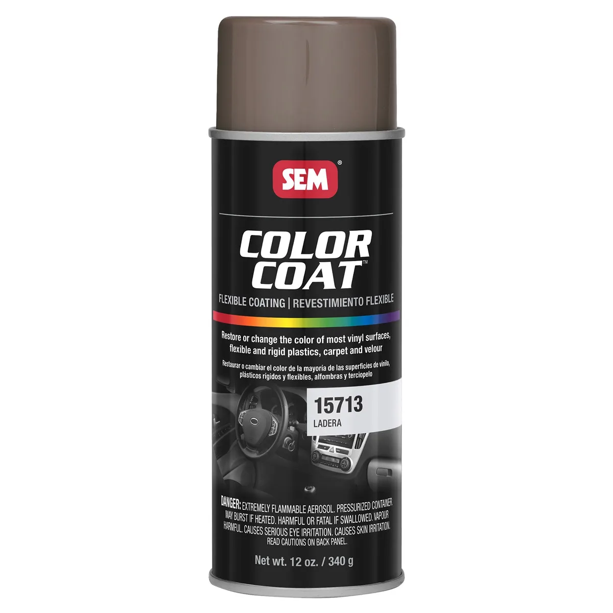 Peinture pour vinyle et plastique SEM Color Coat Ladera, aérosol 454 g