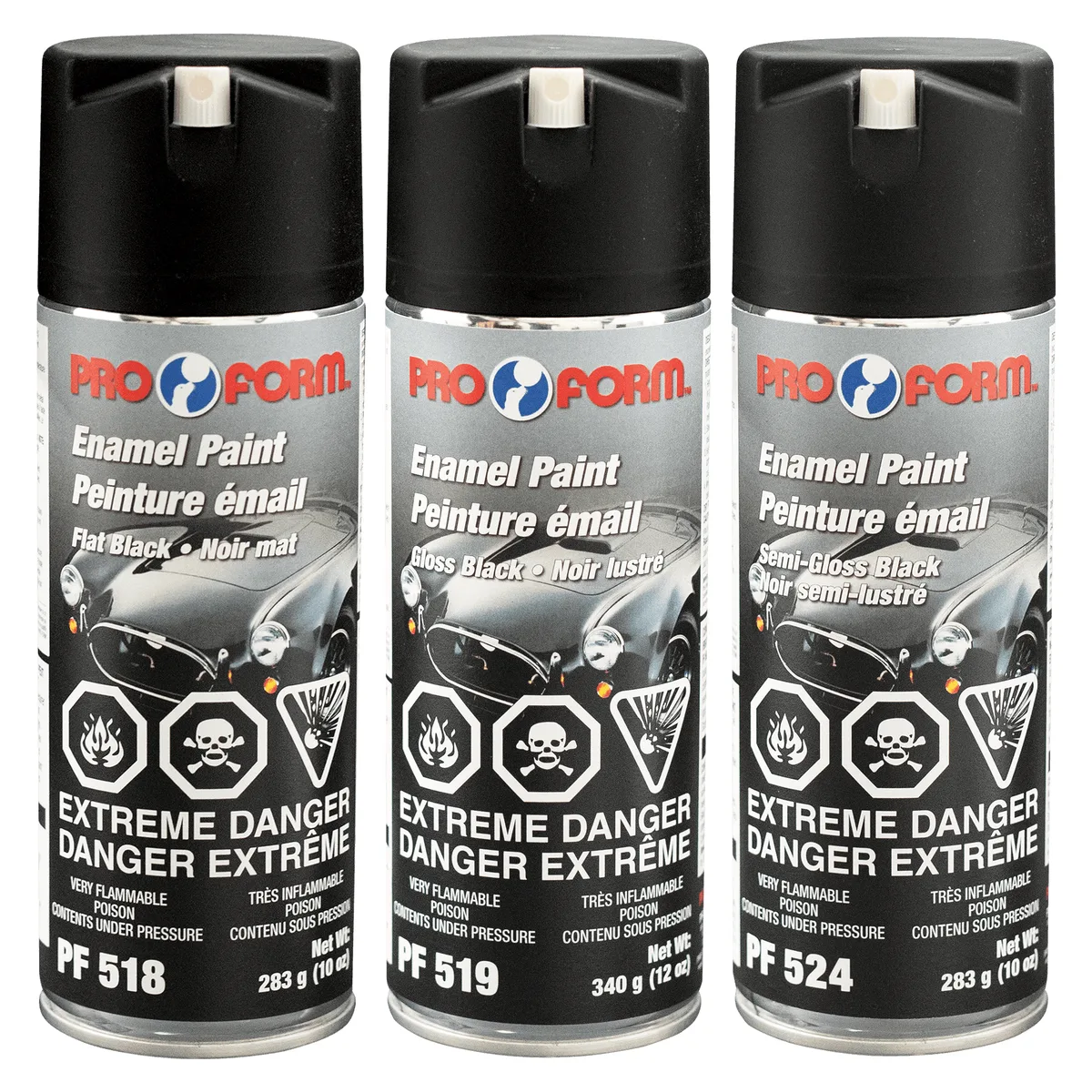 ProForm Gloss Black Aerosol Paint, 283 g